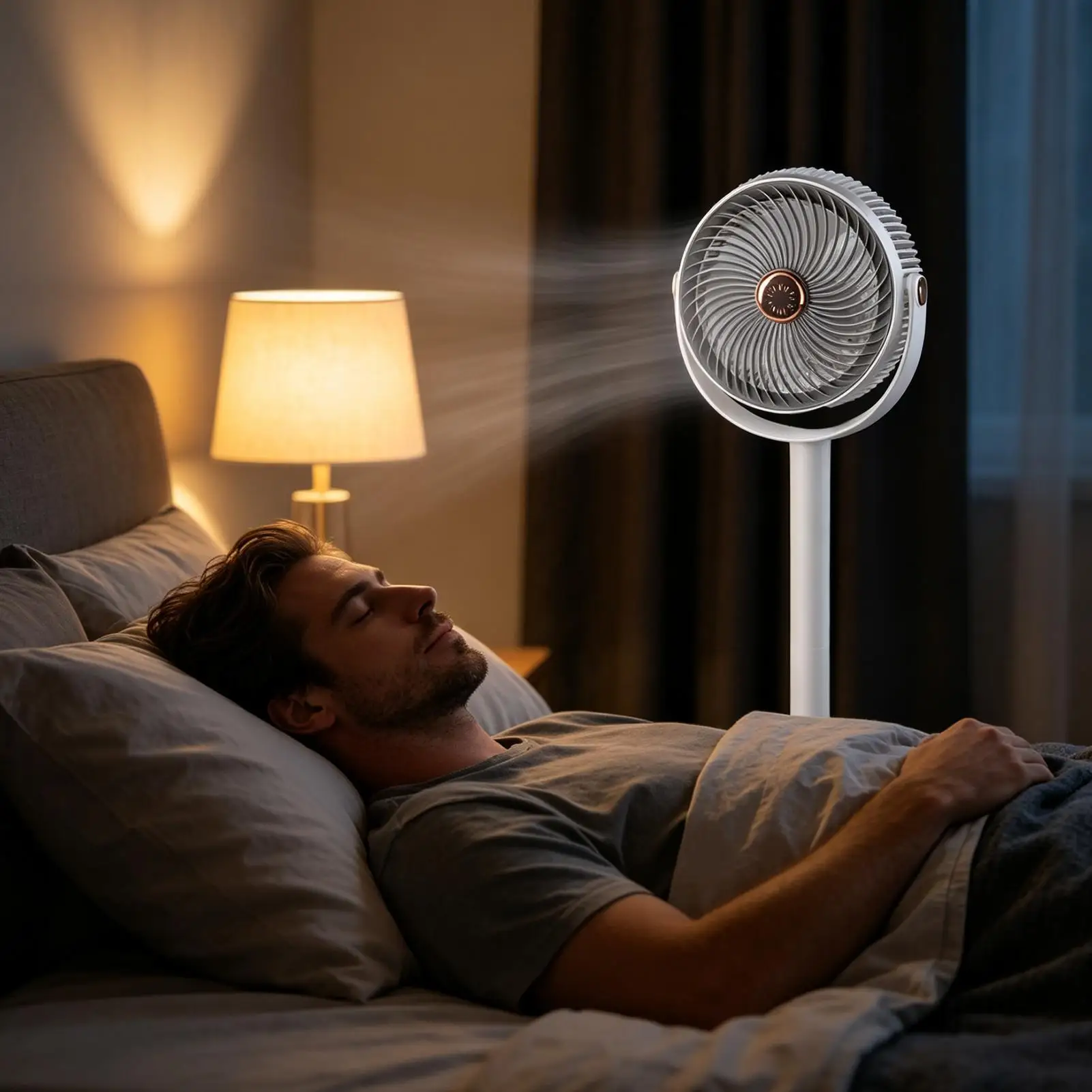 Stand Up Fan Height Adjustable Powerful Rechargeable Portable Bedroom Pedestal Fan Indoor For Home Office Dorm Apartment Indoor