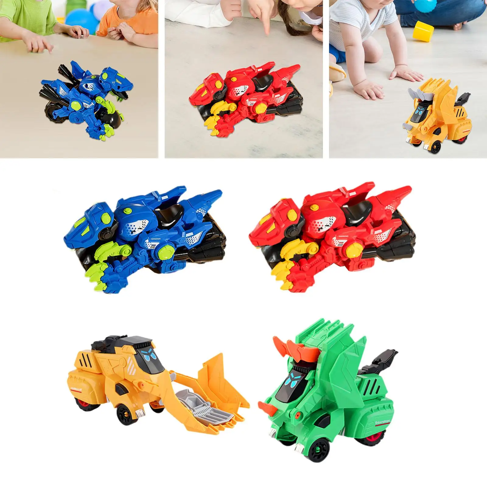 Transforming Dinosaur Toy Dinosaur Truck Toy Interaction Cute Boys Toy for Children Kids Boys Girls Preschool Birthday Gift