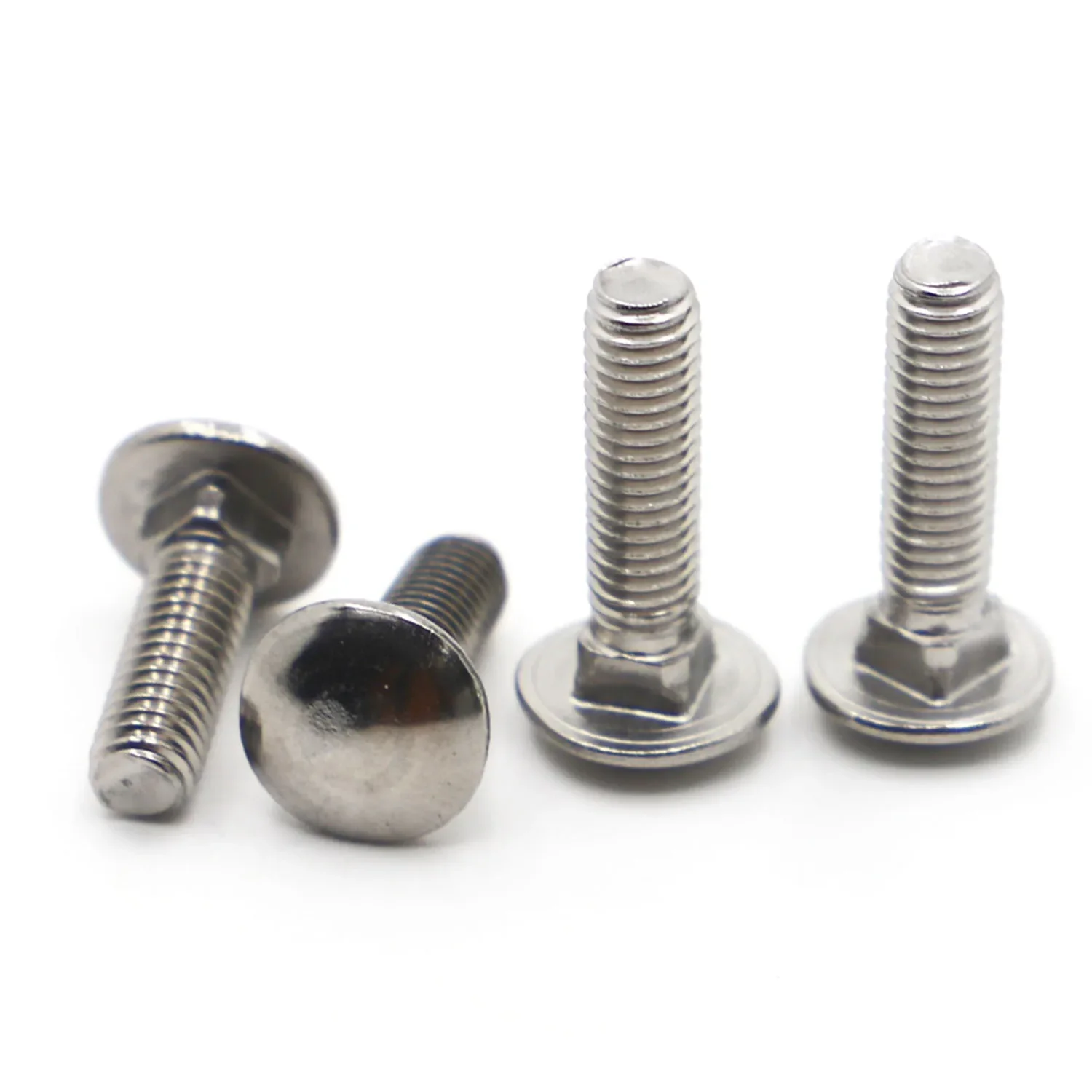 1-10pcs GB12 DIN603 304 Stainless Steel Truss Round Head Square Neck Carriage Screw Coach Bolt M4 M5 M6 M8 M10 M12