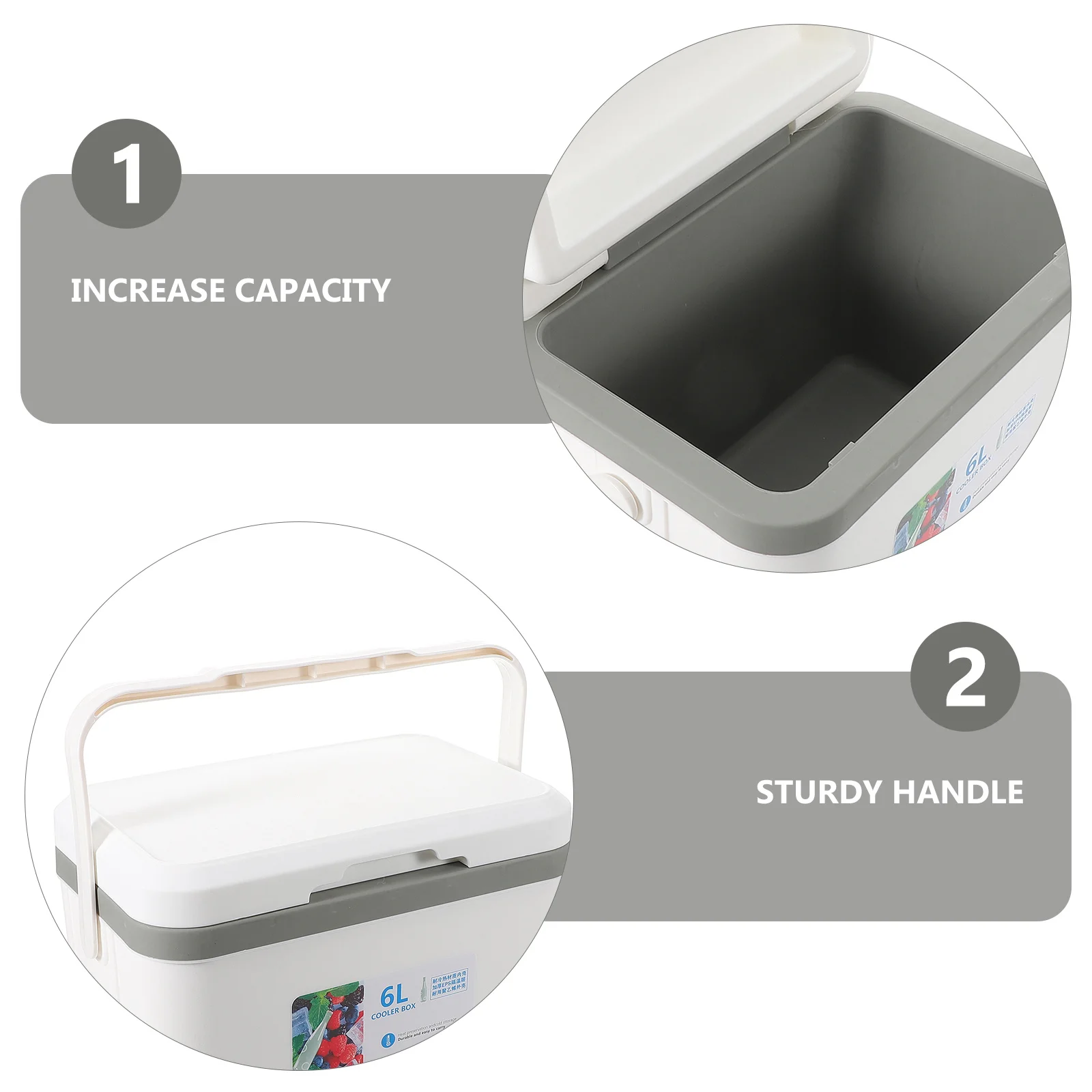 大容量クーラーボックス ポータブル断熱ピクニックコンテナ キャンプ アウトドア 食品保存 車載冷蔵庫