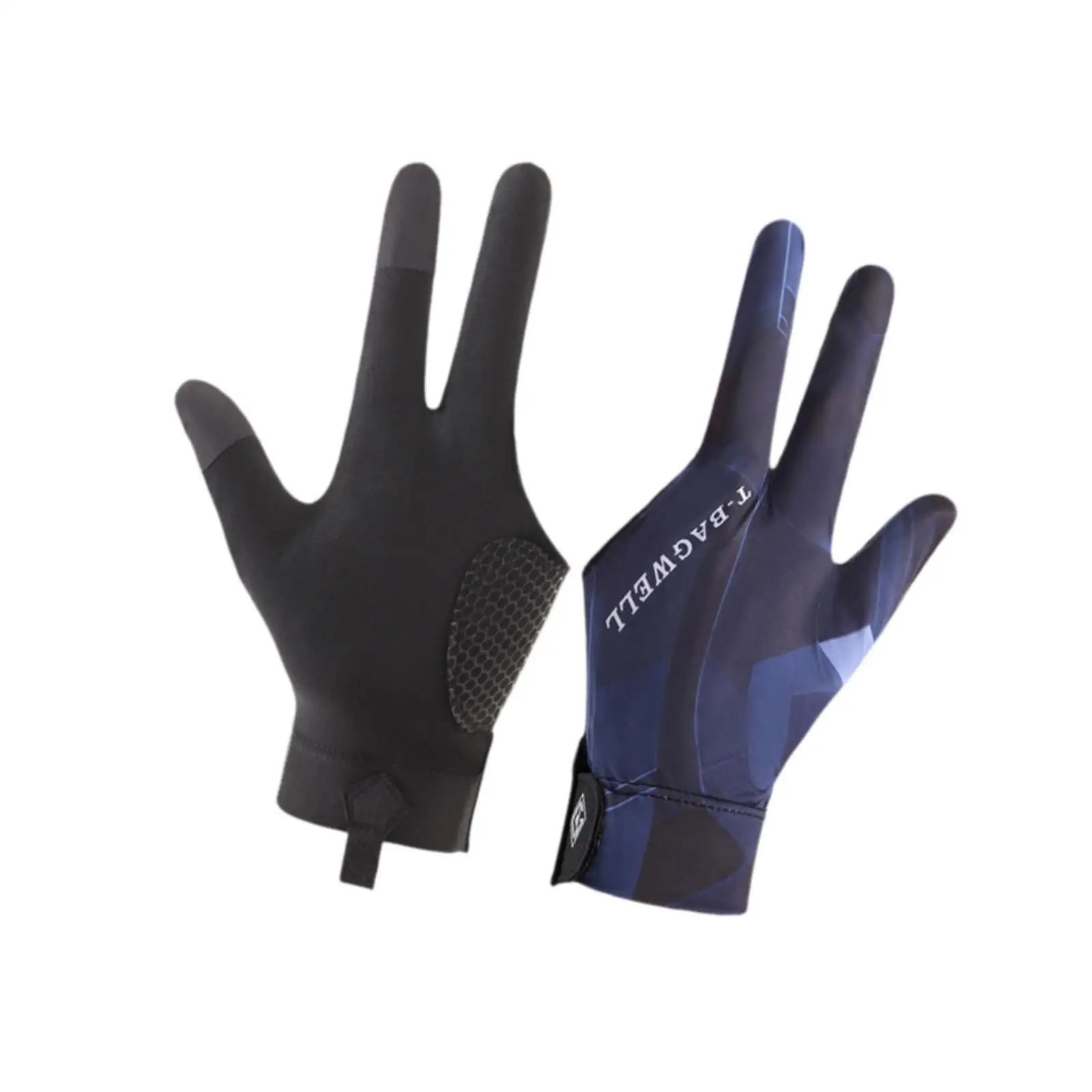 

Three Fingers Billiard Gloves Nonslip Left Hand Mesh Cue Gloves Swimming Pool Accessories for Snooker Games Practice