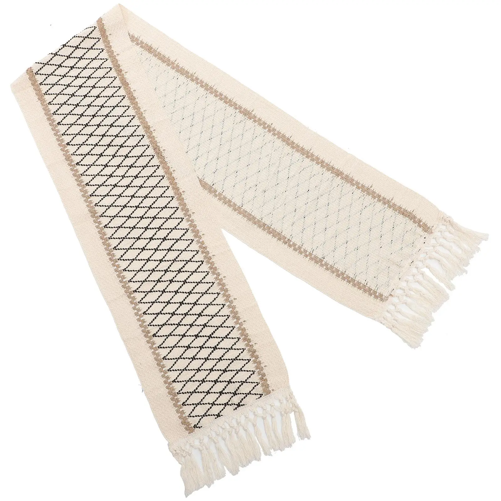 

Table Runner Linen Tablecloths Elegant Kitchen Rustic Rectangles Holiday Decorative Table Runner Tassel Cover Decor