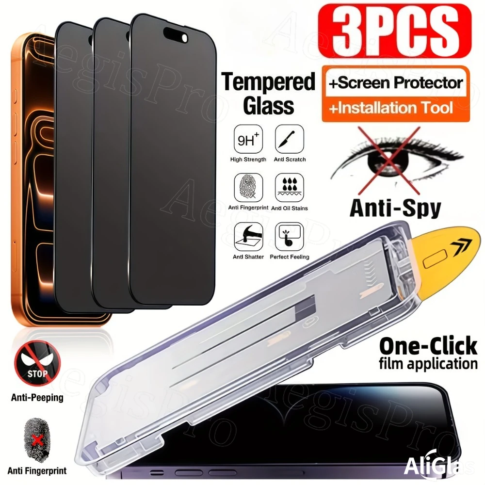 

Защитная пленка для экрана для iPhone 16 13 17 15 11 12 14 Pro Max X XS XR 16e Mini Антишпионское стекло для iPhone 6 7 8 16 Plus 17 Air