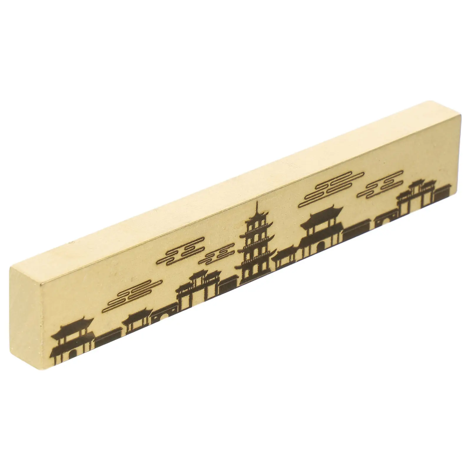 

Brass Chinese Calligraphy Paperweight Rectangular Duty Desk Ornament for Painting Writing Practice Office Desktop