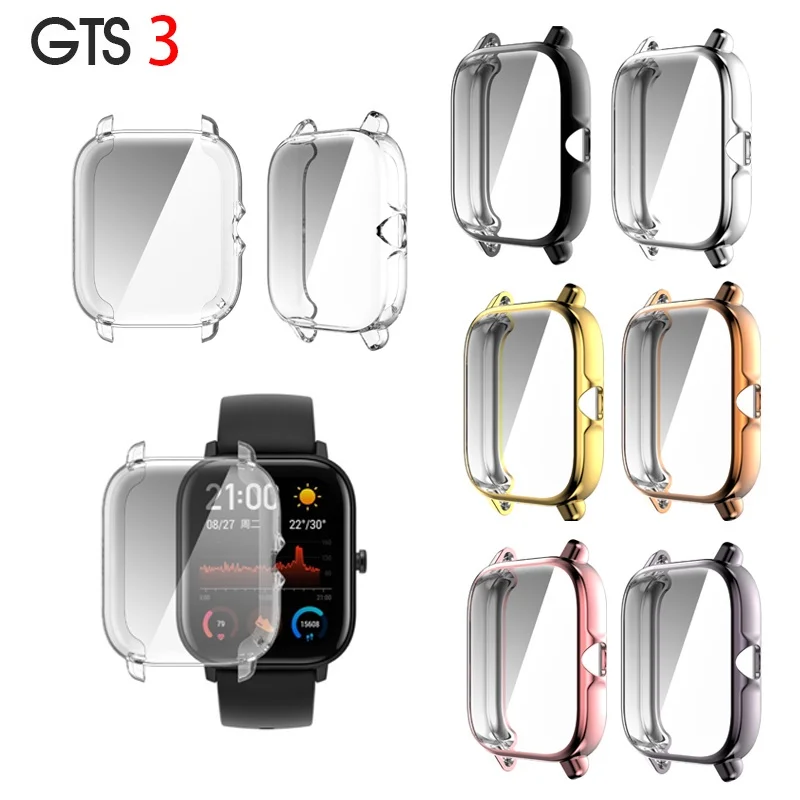 Amazfit GTS 3 GTS3 Soft TPU Scractch-resist Screen Protector Case کے لیے TPU کیس کور