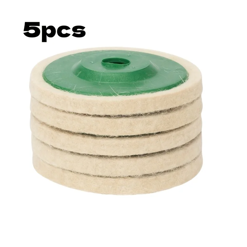 

5-piece high-density felt polishing wheel set - industrial-grade mirror-finish polishing pad
