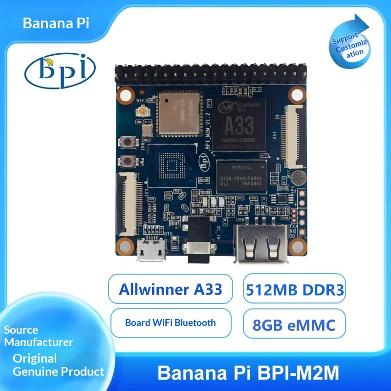 Banana Pi BPI-M2 Magic BPI-M2M Allwinner A33 Quad Core Open Source IoT Development Board SBC