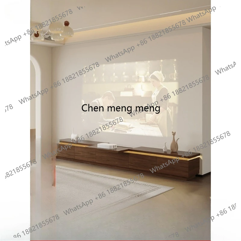

TV cabinet floor-to-ceiling living room household antique storage integrated laser TV cabinet