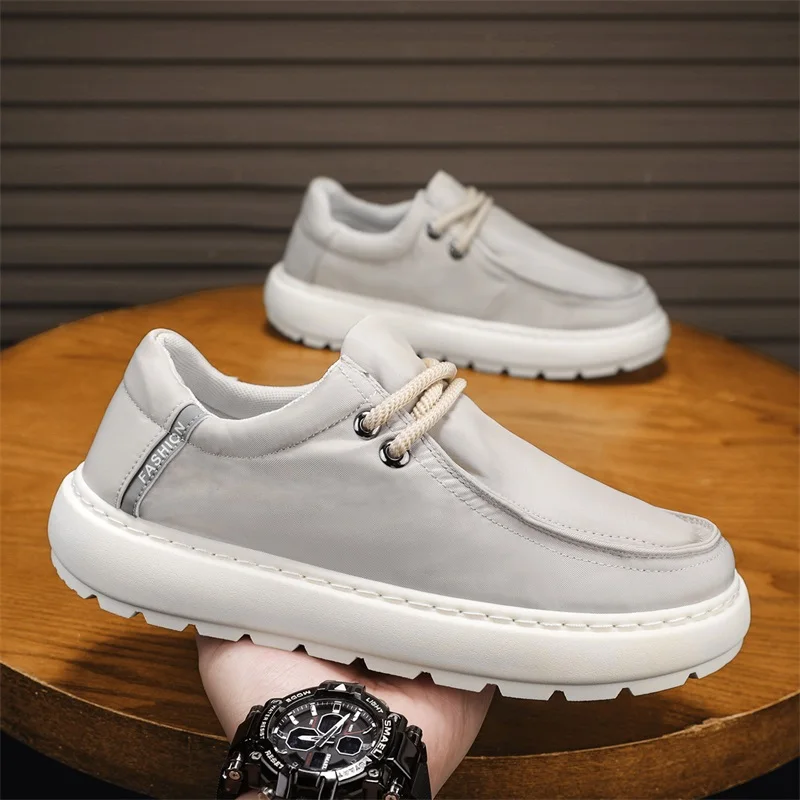 

Men's Casual Sports Shoes, Four-season Thick-soled Durable Low-top Canvas Shoes, Trendy Casual Shoes for Office and Work for Men