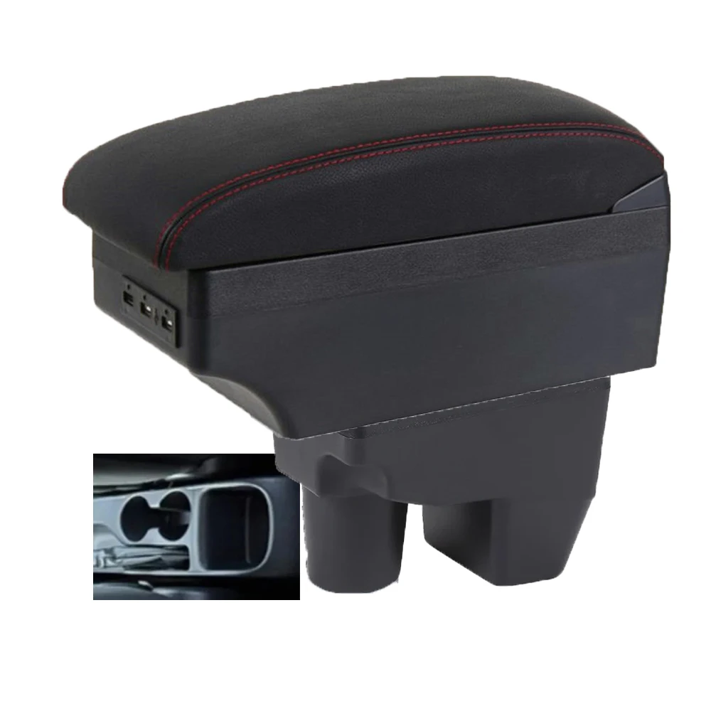 For Toyota Yaris Elegant Armrest Box Arm Elbow Rest Center Console Storage Case Modification Accessories with Cup Holder USB