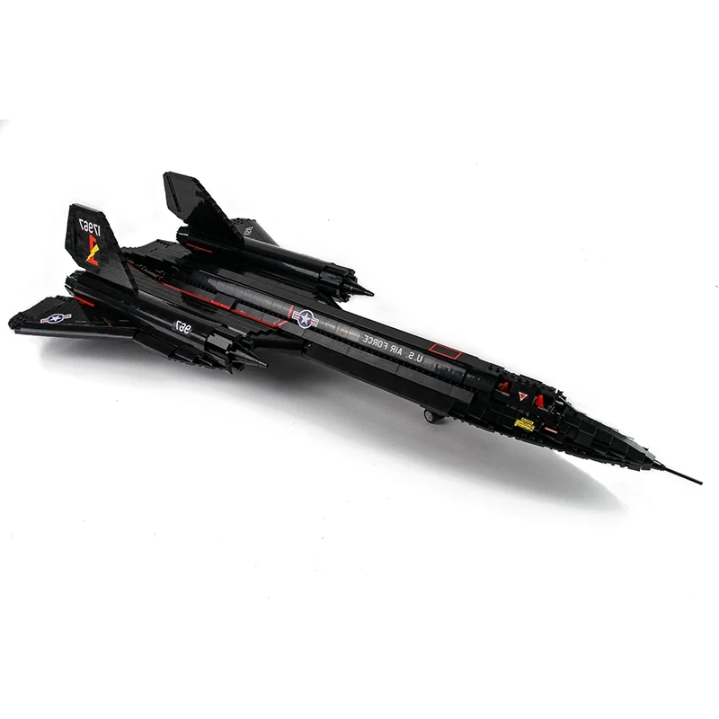 MOC High-speed Military Fighter SR-71 BLACKBIRD Strategic Reconnaissance Aircraft Technical Building Blocks Model DIY Bricks Toy