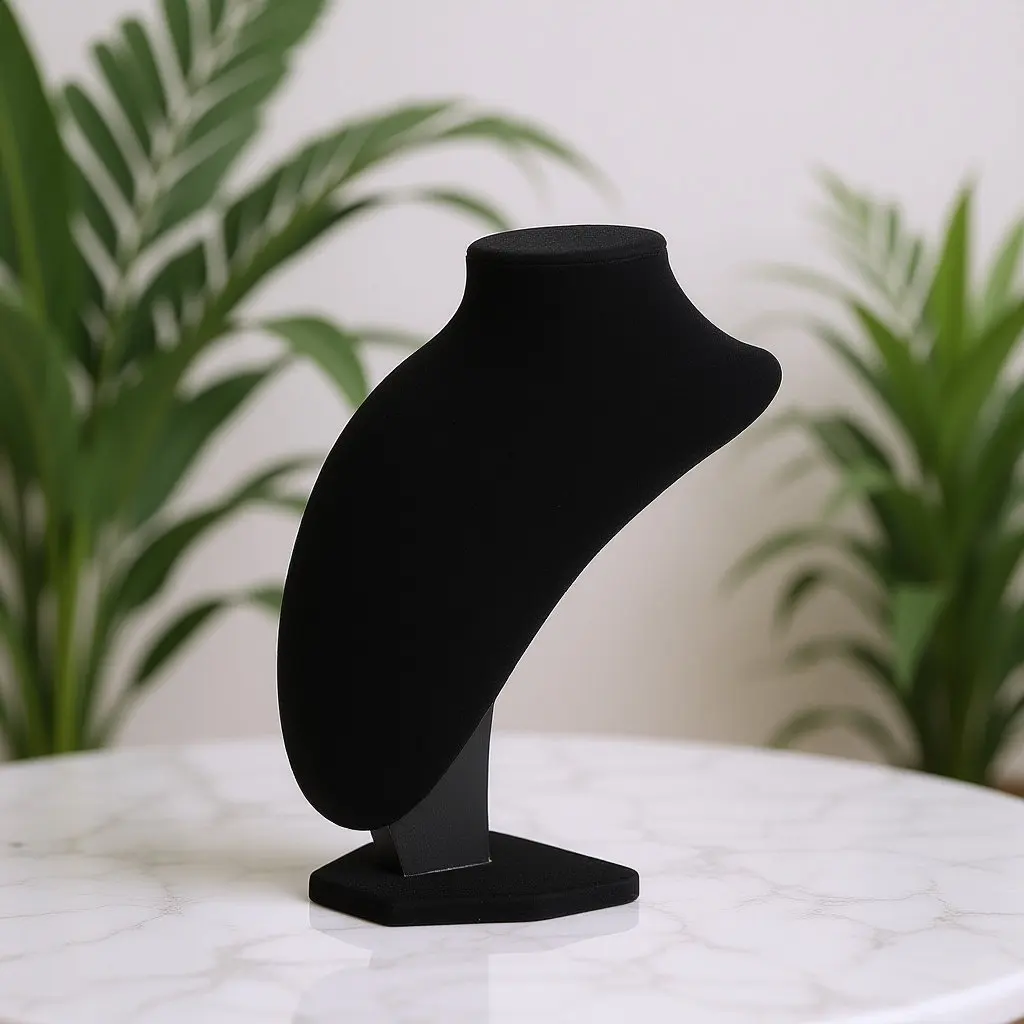 

1Pcs Jewelry Display Stand Necklace Showcase Rack Elegant Acrylic Bust Stand for Organizing Personal Business Jewelry
