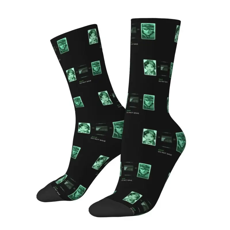 Cute Metal Gear Solid Codec Socks Men Women Warm 3D Printed Video Game Lover Sports Football Socks