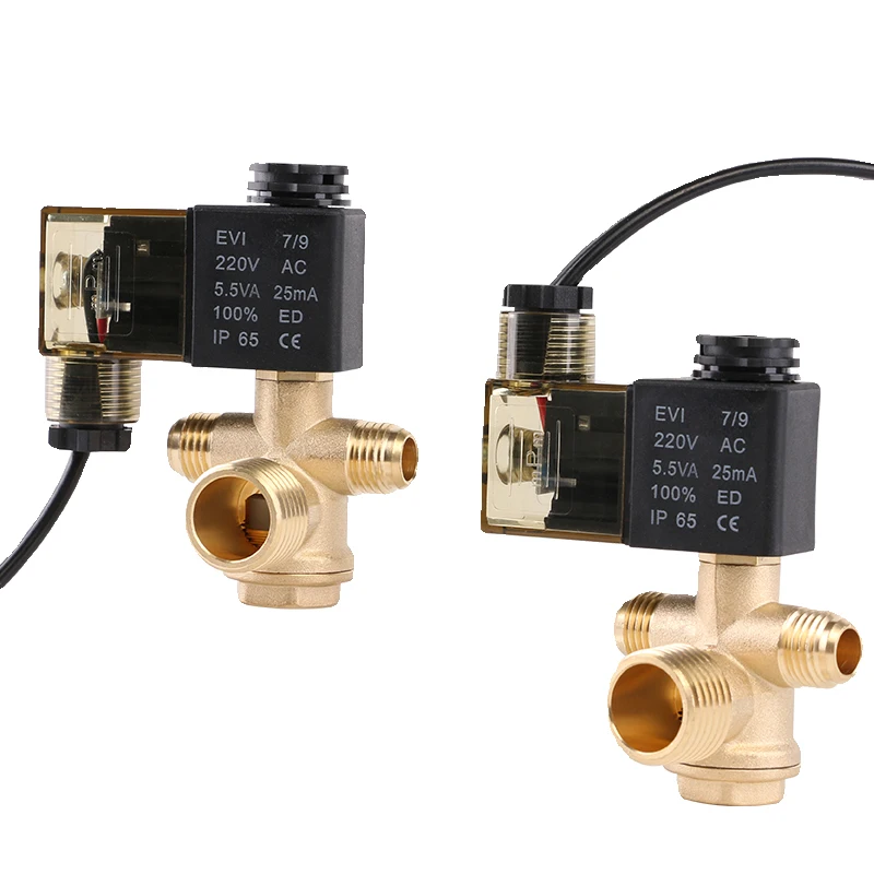 Elettrovalvola Solenoid Valve Silent Oil-Free Air Compressor Electromagnetic Check Valve Accessories Plastic Power Off Pressure Relief Pneumatica — dettaglio 1