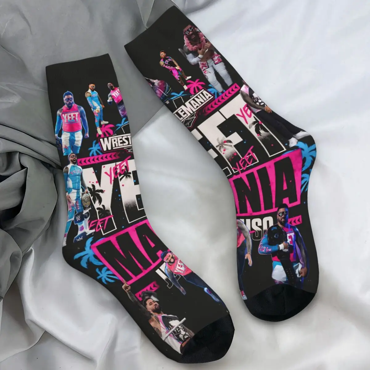 

Jey Uso Yeet Wrestling Stockings Adults Men Socks Breathable Fashion Socks Winter Outdoor Sports Non Slip Socks Birthday Gift