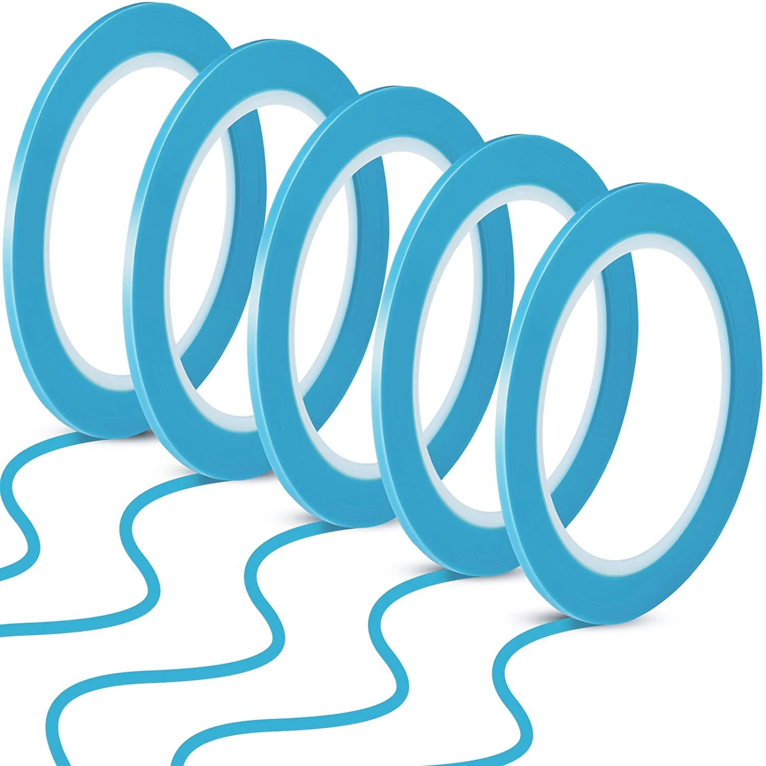 Fine Line Tapes 1/8 Inch 3mm Vinyl Fine Line Masking Tape for Curves Automotive Car Painter, 33 Meters for Each Roll TQ