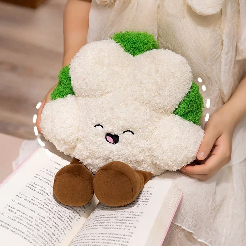 Jouets en Peluche de calfleur de sourire de dessin animé créatif, jouet végétal doux et mignon, porte-clés Kawaii, pendentif de sac à dos, joli cadeau