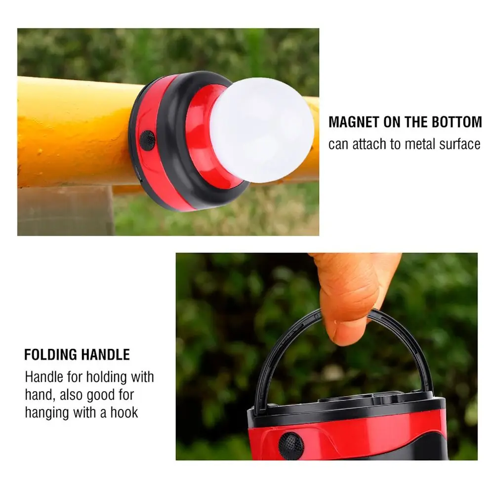Durable Portable LED Flashlight Tent Light Mini Round Battery-Powered LED Tent Light Camping Light Mountaineering
