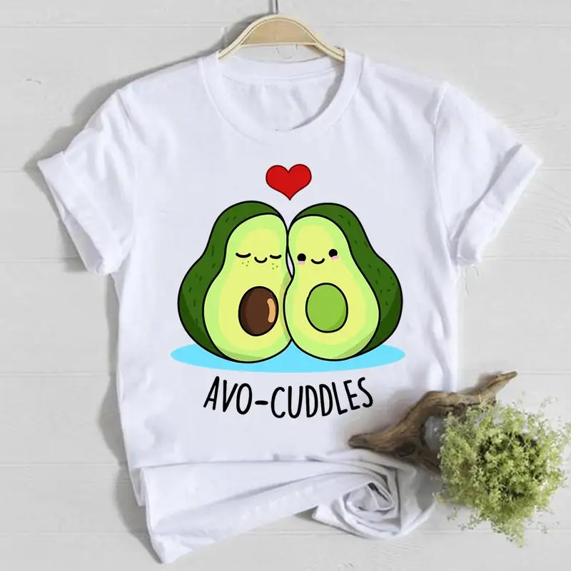 Maglietta Casual a maniche corte maglietta stile adorabile Avocado maglietta moda maglietta estiva donna T-Shirt grafica donna