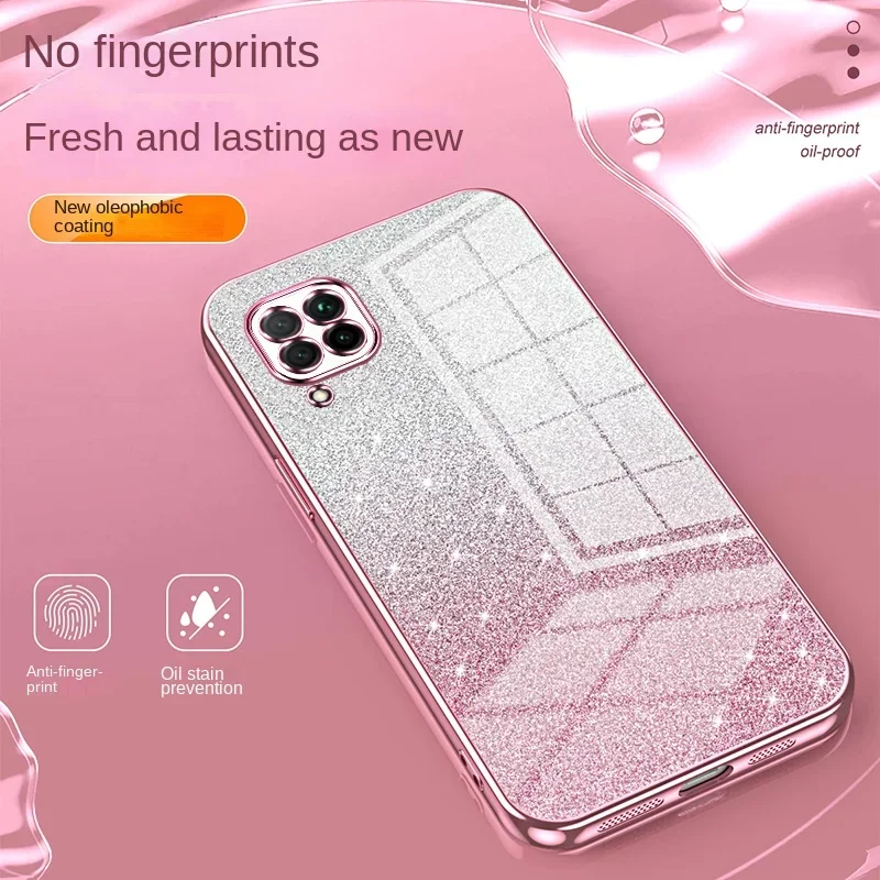 Glitter Plating Phone Case For Huawei P40 P30 P50 P60 P20 Pro Plus Lite Electroplated Silicone Soft TPU Back Cover