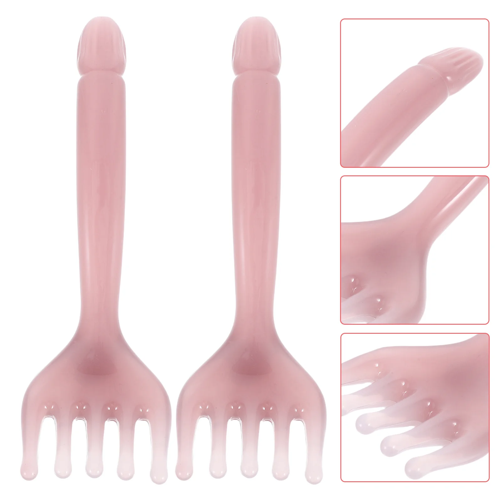 

2Pcs Resin Scalp Massager Five Claw Ergonomic Massage Comb for Hair and Scalp Therapy Portable Handheld Gua Sha Tool for Daily