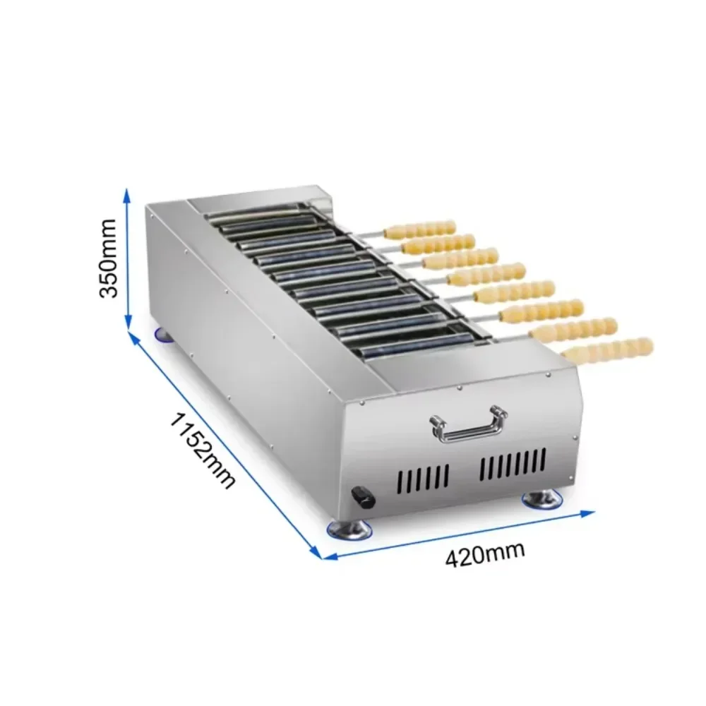 Cross-border Newest Arrival Commercial Snack Food Shop 8pcs Gas Chimney Cake Oven Machine With Factory Price On Sale