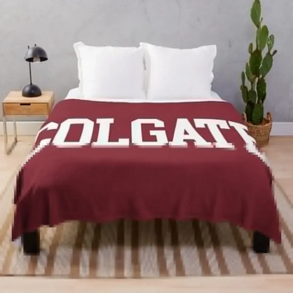 

colgate - college font curved Throw Blanket valentine gift ideas Hairy Heavy Blankets