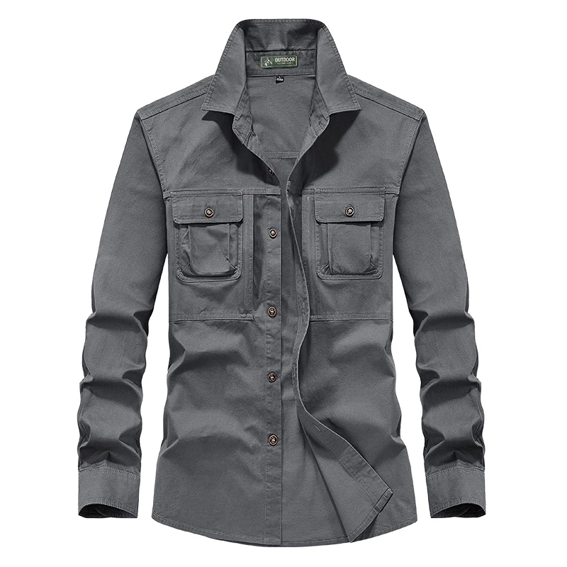 

Long-sleeved Shirt Men's Casual and Versatile Work Clothes Outdoor Washing Jacket