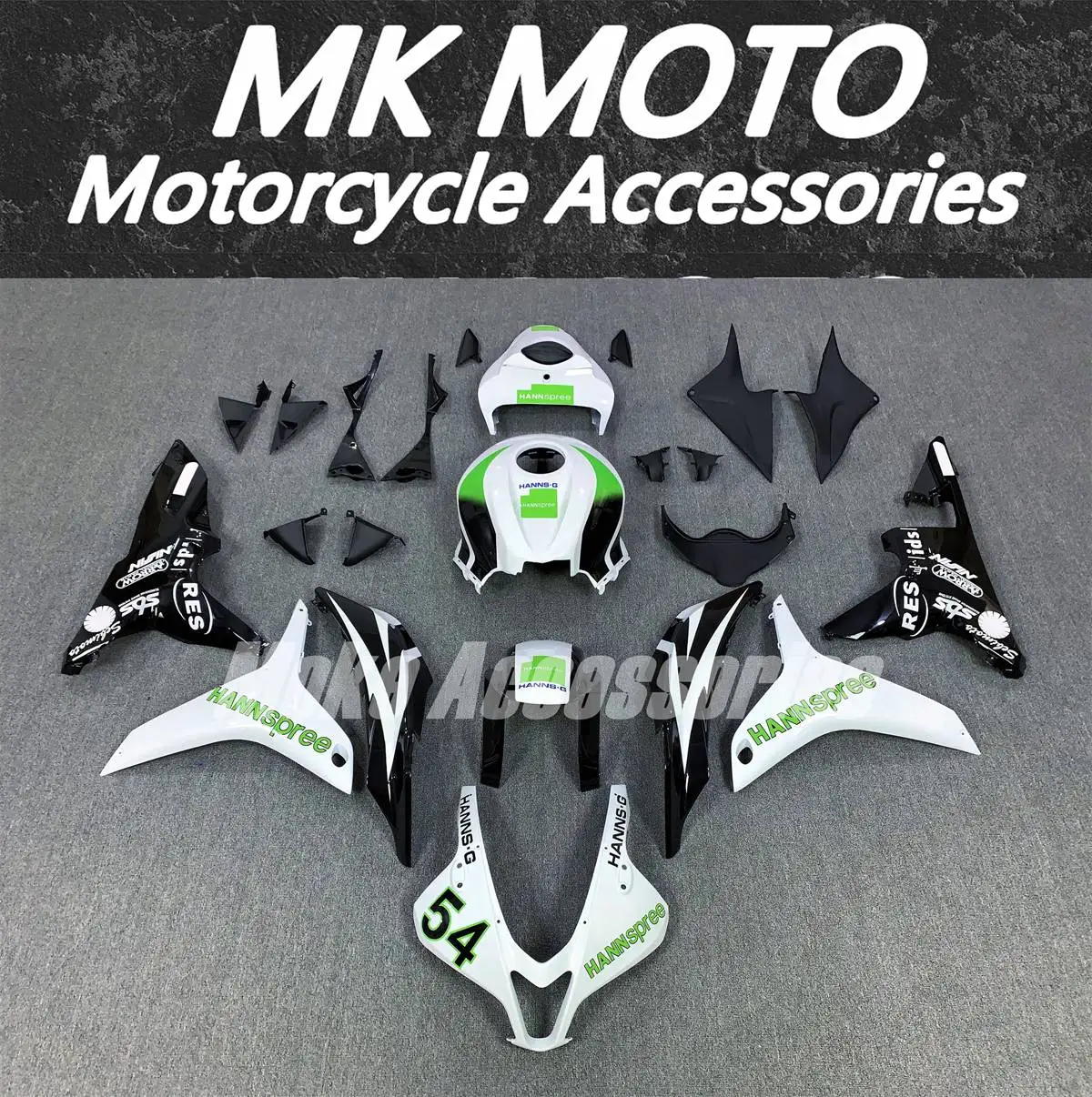 

Moke moto Motorcycle Fairings Kit Fit FOR CBR600RR 2007-2008 Bodywork set injection Black White Green