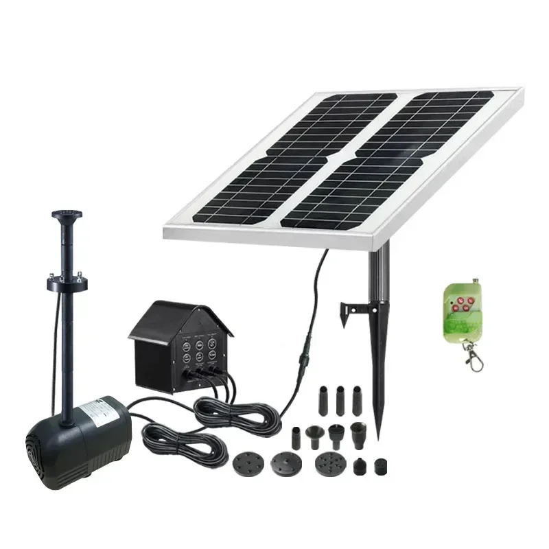 Solar Powered Fountain Centrifugal Water Pump with Battery Solar Landscape Garden Fountain