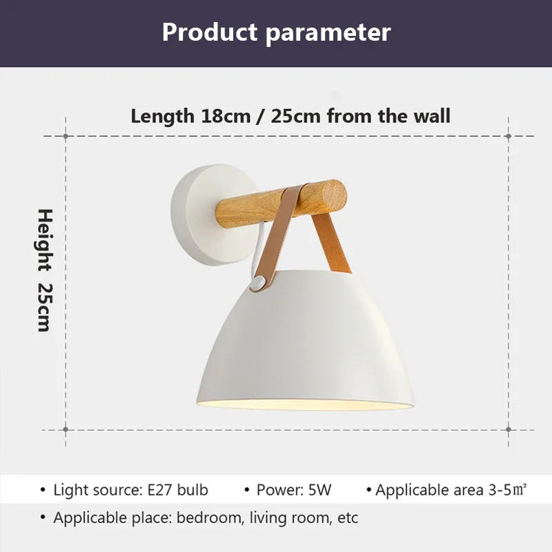 Imagem -04 - Nordic Wood Led Wall Lamp Luminária Criativa Candeeiro para Corredor Quarto de Hóspedes Varanda Escada Quarto Cabeceira Decor Light