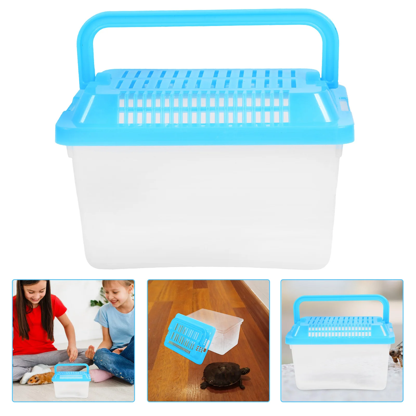 خزان السلحفاة المحمول لحوض السمك بتصميم مدمج وخفيف الوزن مثالي للسفر وتغذية موئل الزواحف وصندوق المعيشة على شكل سمكة ذهبية