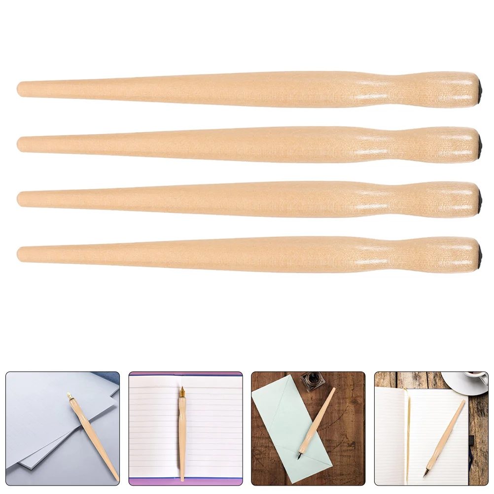 

6Pcs Wooden Calligraphy Pen Nibs Holder Dip Pen Handle for Drawing Painting Writing Art Signing Stationery Pens Nibs Holder