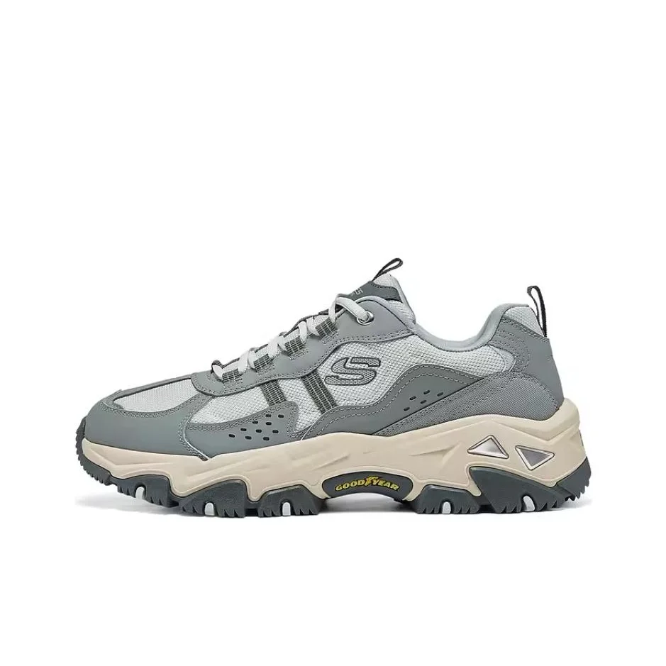 Skechers Abrasion Resistant Breathable Height Increasing Low top Hiking Shoes Men's Light Gray 237420-LTGY