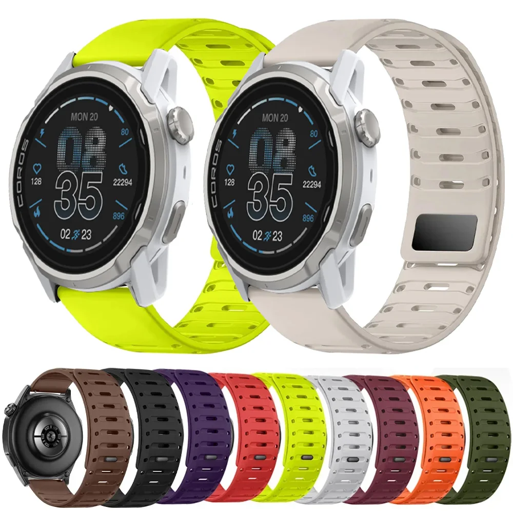 22mm Sport-Silikonarmband für COROS Watch PACE 4/Pro/3 APEX 4 42mm Magnetverschlussband Suunto Vertical 2 1 Run CMF Watch 3 Pro