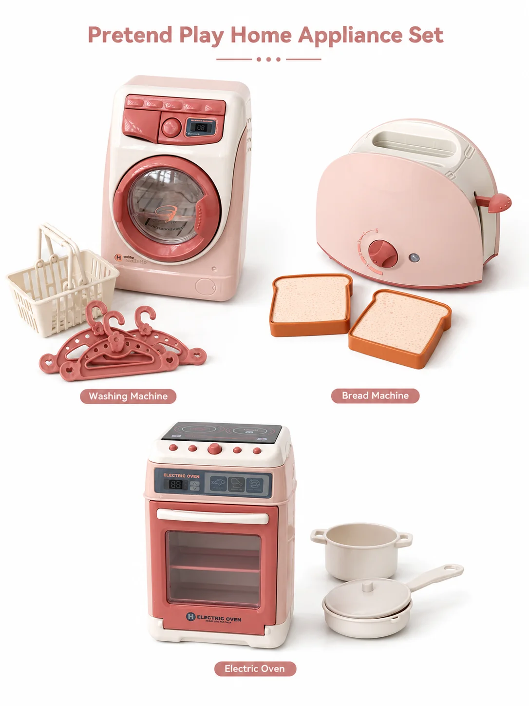 Kitchen Appliances In English - مجموعة ألعاب الأجهزة المنزلية التظاهرية، 3
