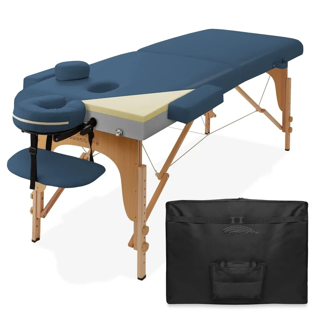 Professional Memory Foam Folding Massage Table - Portable with Carrying Case