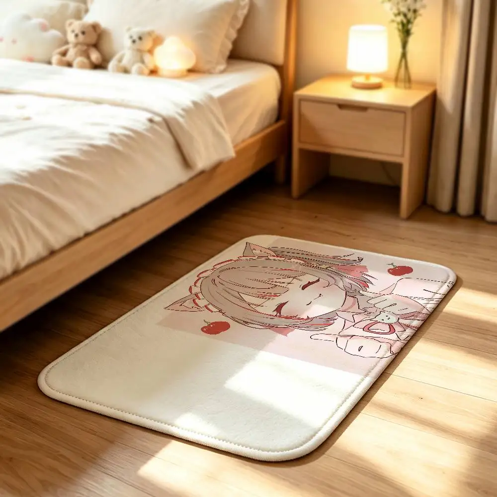 Kawaii N-Neneko Mashiro S-StelLive Short Plush Anti-Slip Rug Soft Machine Washable Floor Mat Home Decor 2