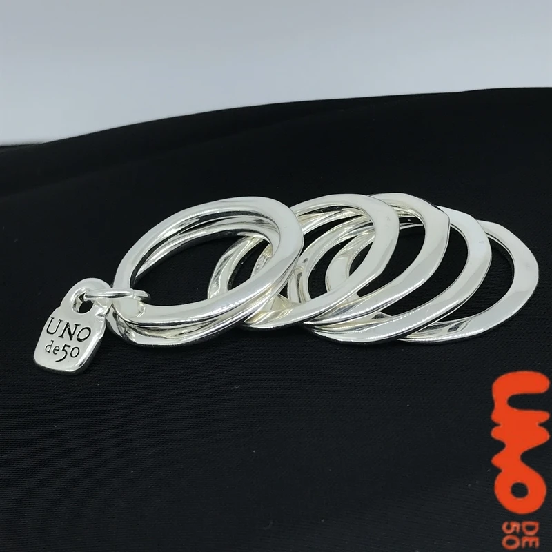 

2025 Best-selling Explosions UNO DE 50 Irregular S925 Silver Temperament High Sense of Luxury Metal Fashion Commuter Joker Ring