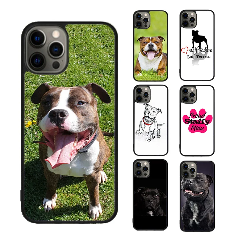 Staffordshire Bull Terrier Staffy Dog Phone Case For iPhone SE2020 15 16 14 13 12 11 Pro Max Coque 8 PLUS 7 mobile fundas