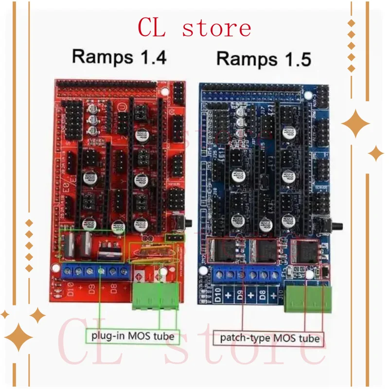 3D printer accessories FOR Ramps 1.4/1.5/1.6 control board Main board Expansion board Strong compatibility Stable functionality