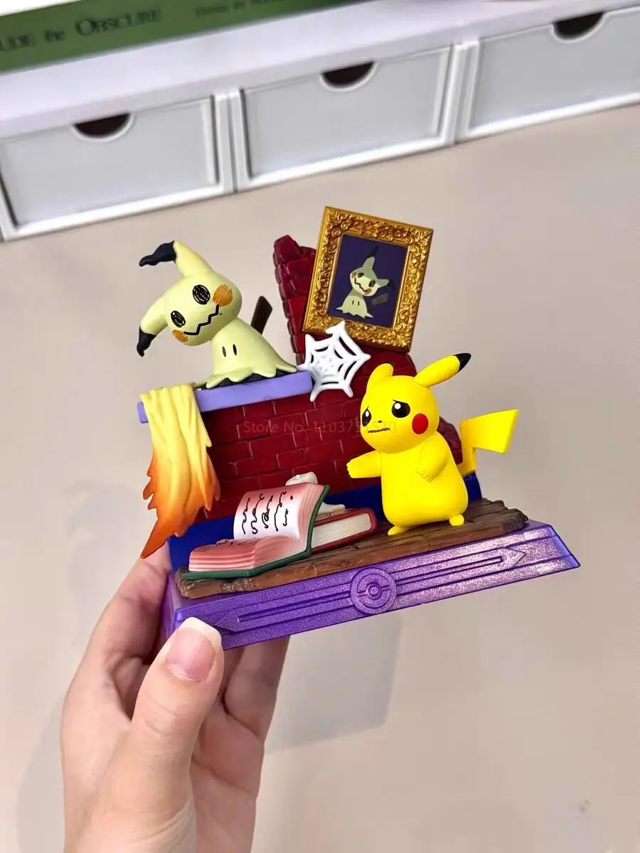 جديد Funism البوكيمون بيكاتشو وأصدقائه صندوق أعمى لعبة عصرية الطرفية سطح المكتب تمثال تمثال هدايا عيد الميلاد الهالوين #6