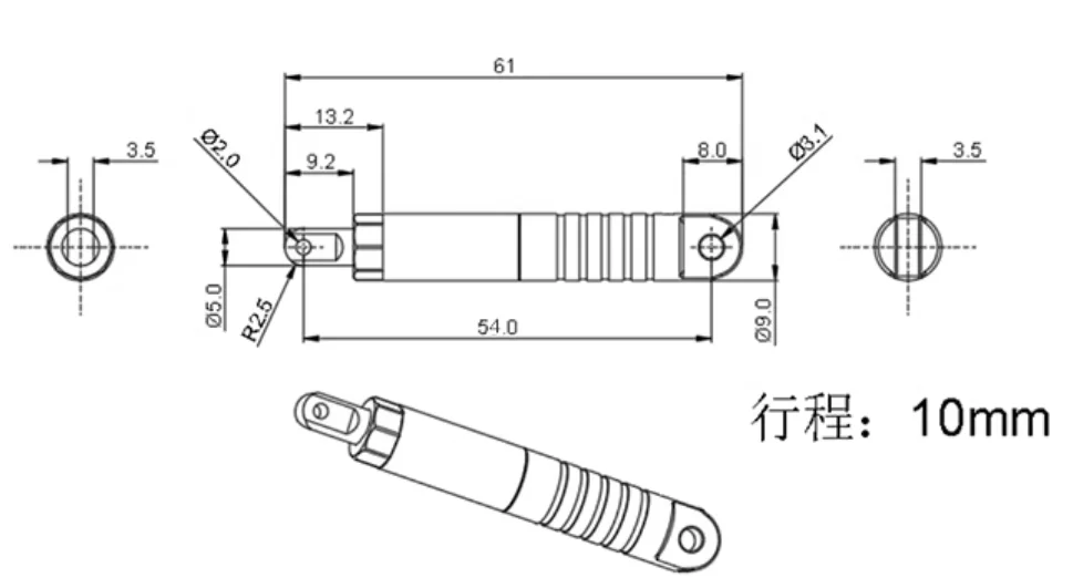 

Mini Linear Actuator Electric Actuator Linear Telescopic Cylinder Motor Electric Push Pod Miniature Stainless Steel DIY Model