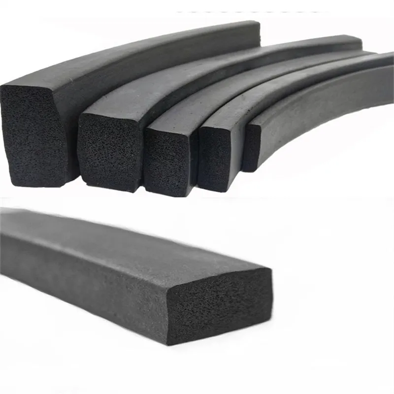 

Black EPDM Foamed Rubber Sealing Strip Thicken Corrosion-resistant Sound Proofing Dustproof Black Foamed Rectangle Seal Strip