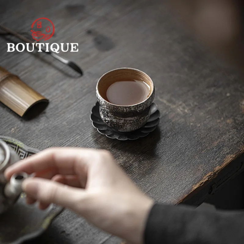 60ml Handmade Relief Ink Dragon Ceramic Tea Cup Creative Gourd Master Cup Japanese Small Master Cup Kung Fu Teaset Utensil Gift