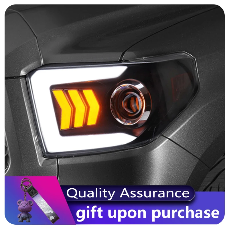 Car Styling For Toyota 2014-2018 Tundra Sequoia Front Lamp Headlight Turn Signal Highlight LED Projector Lens Auto Accessories