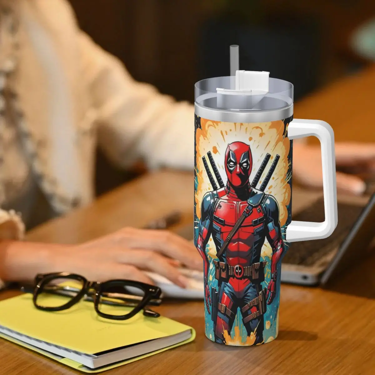 Marvel Deadpool & Wolverine Stainless Steel Tumbler Travel Car Mugs 40oz Coffee Mug Insulated Cold Drink Milk Tea Water Bottle image 5