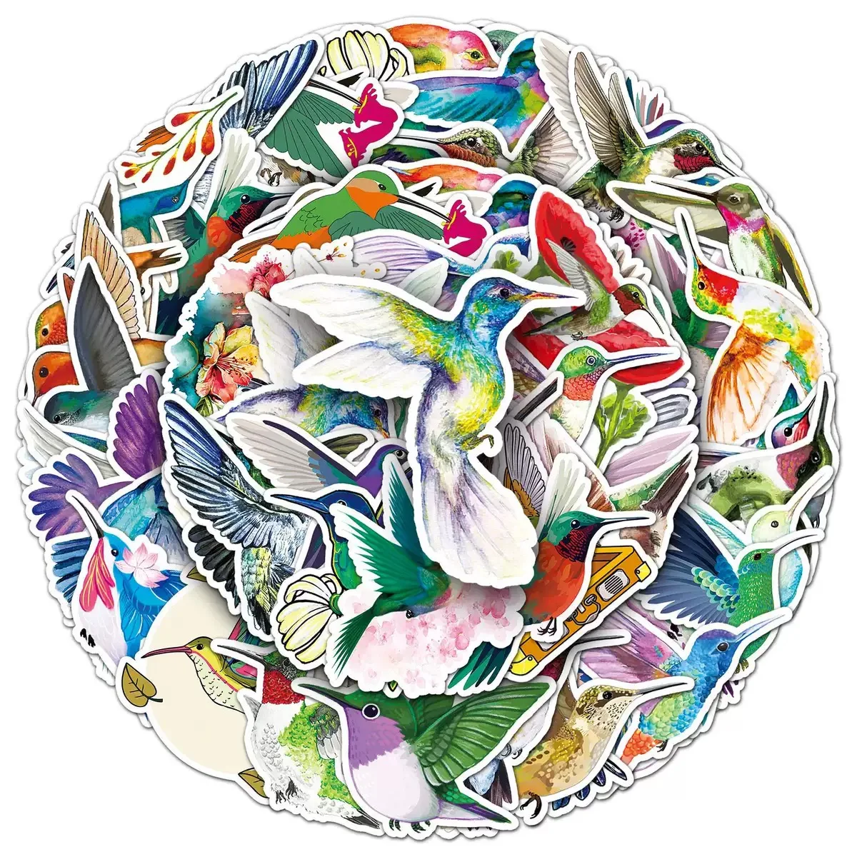 10/50PCS Colorato Animale Sveglio Colibri Adesivi Uccello Graffiti FAI DA TE Scrapbook Laptop Telefono Chitarra Bagagli Decalcomania Adesivo Giocattolo Del Capretto