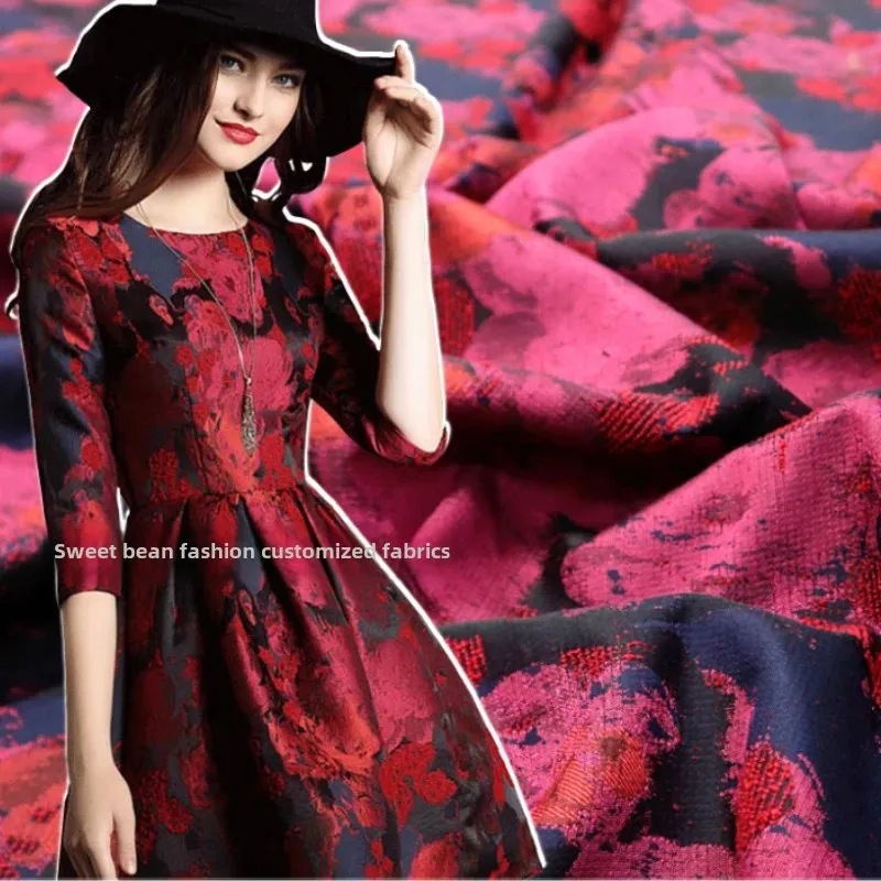 

Окрашенная в пряжу жаккардовая ткань, четкая осенне-зимняя картина маслом, цветочное платье, ветровка, одежда, модный дизайн, шить, оптовая продажа, ткань