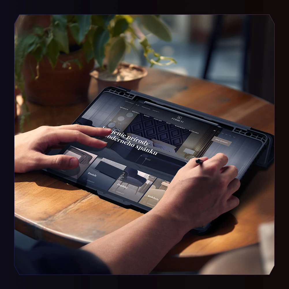

Nillkin For Samsung Galaxy Tab S9 Plus S10 FE Plus S10 Ultra Armor Bumper Leather Slide Camera Auto Wake Flip Protector Cover
